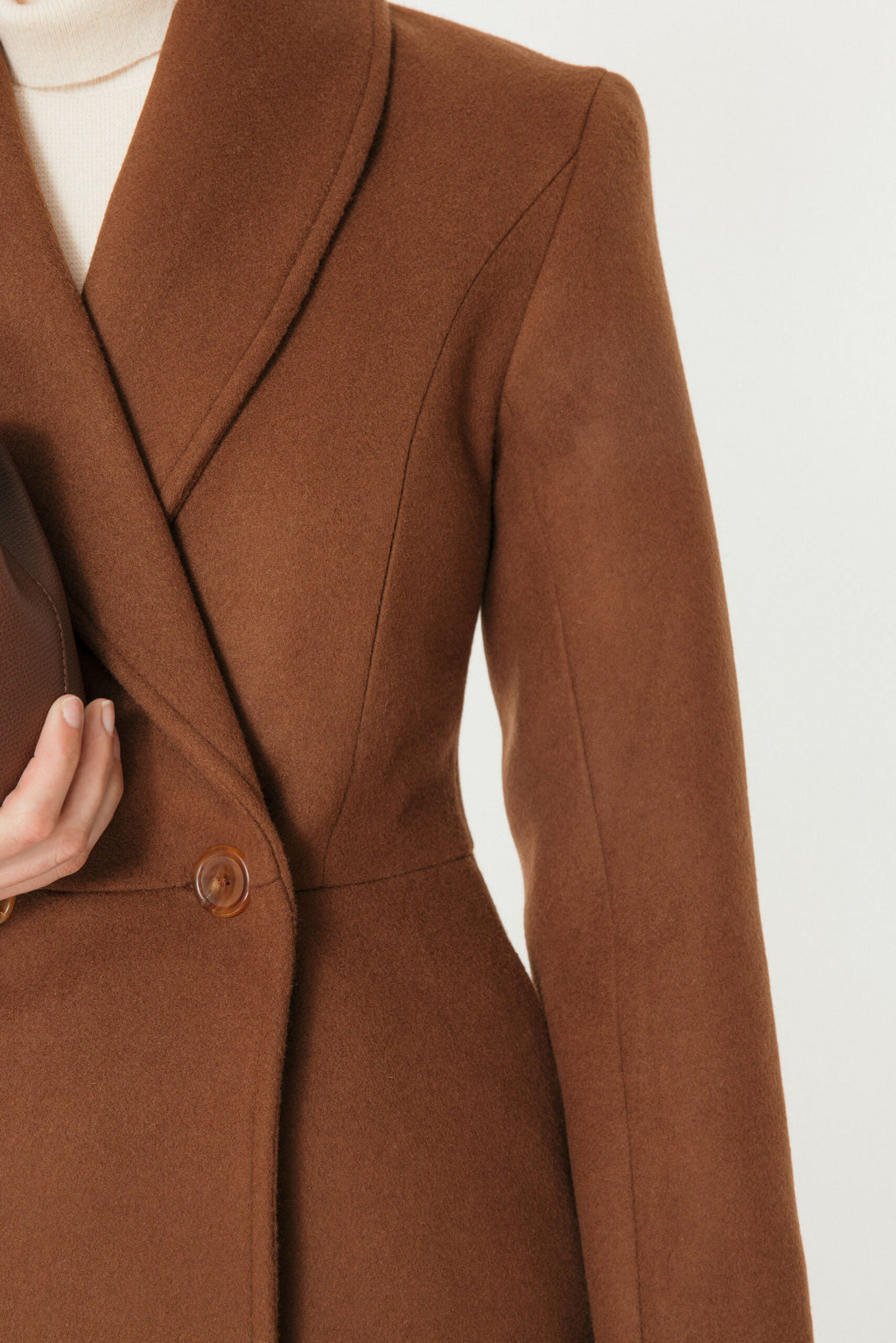 The Patrice Wool Coat in Chestnut